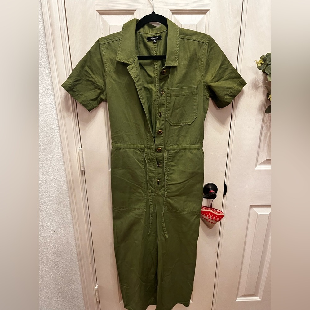 Madewell size 2 overalls. Dark green .